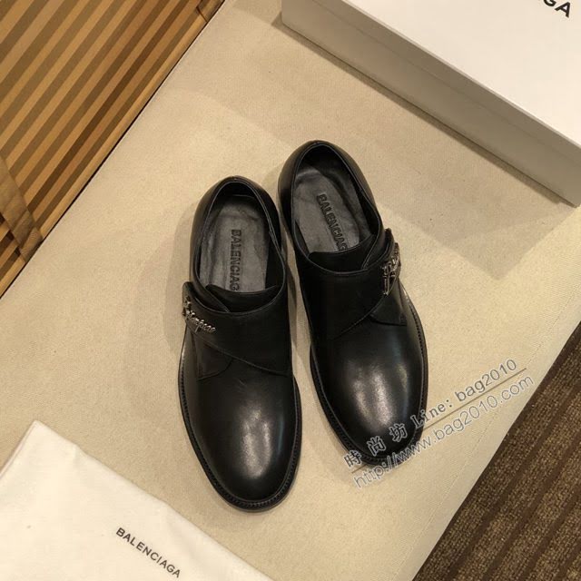 Balenciaga經典款男鞋 巴黎世家頂級版本進口原版小牛皮西裝鞋  hdbl1193